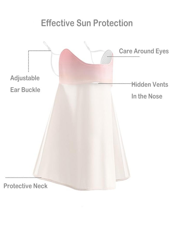 YUANST UV Face Mask, Ice Silk Cooling Neck Gaiter, Breathable Sun Protection for Outdoor Sports, Washable Reusable (Pink) - Image 2